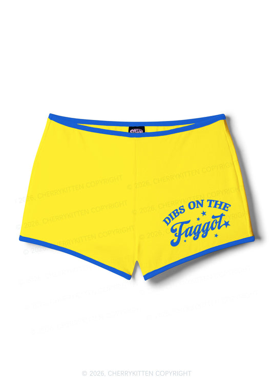 Dibs On The Faggot Pride Y2K Booty Shorts Cherrykitten