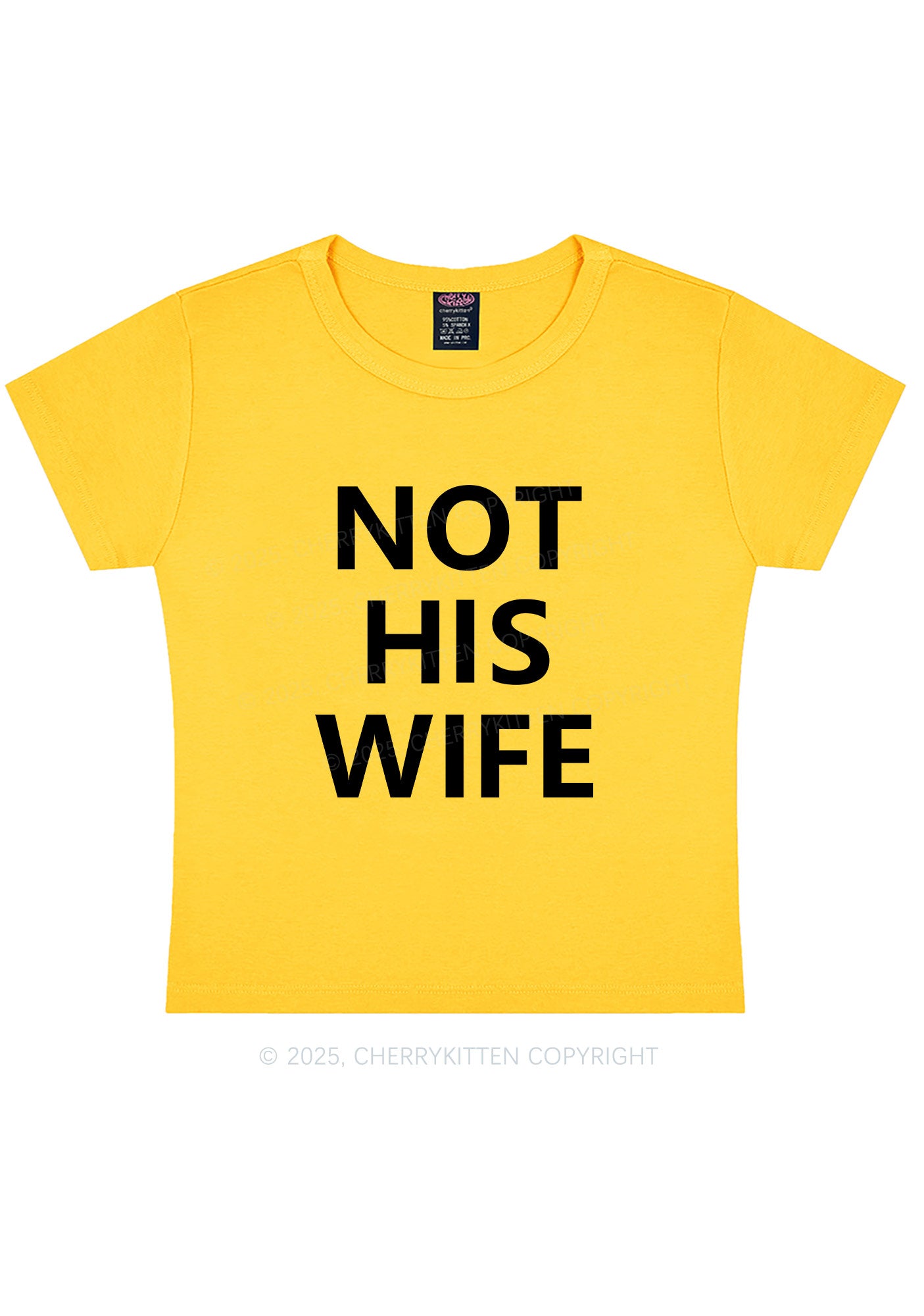 Not His Wife Y2K Baby Tee Cherrykitten