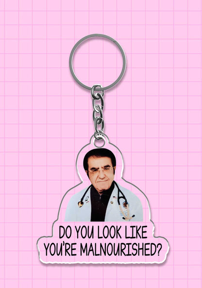 You're Malnourished 1Pc Y2K Keychain Cherrykitten