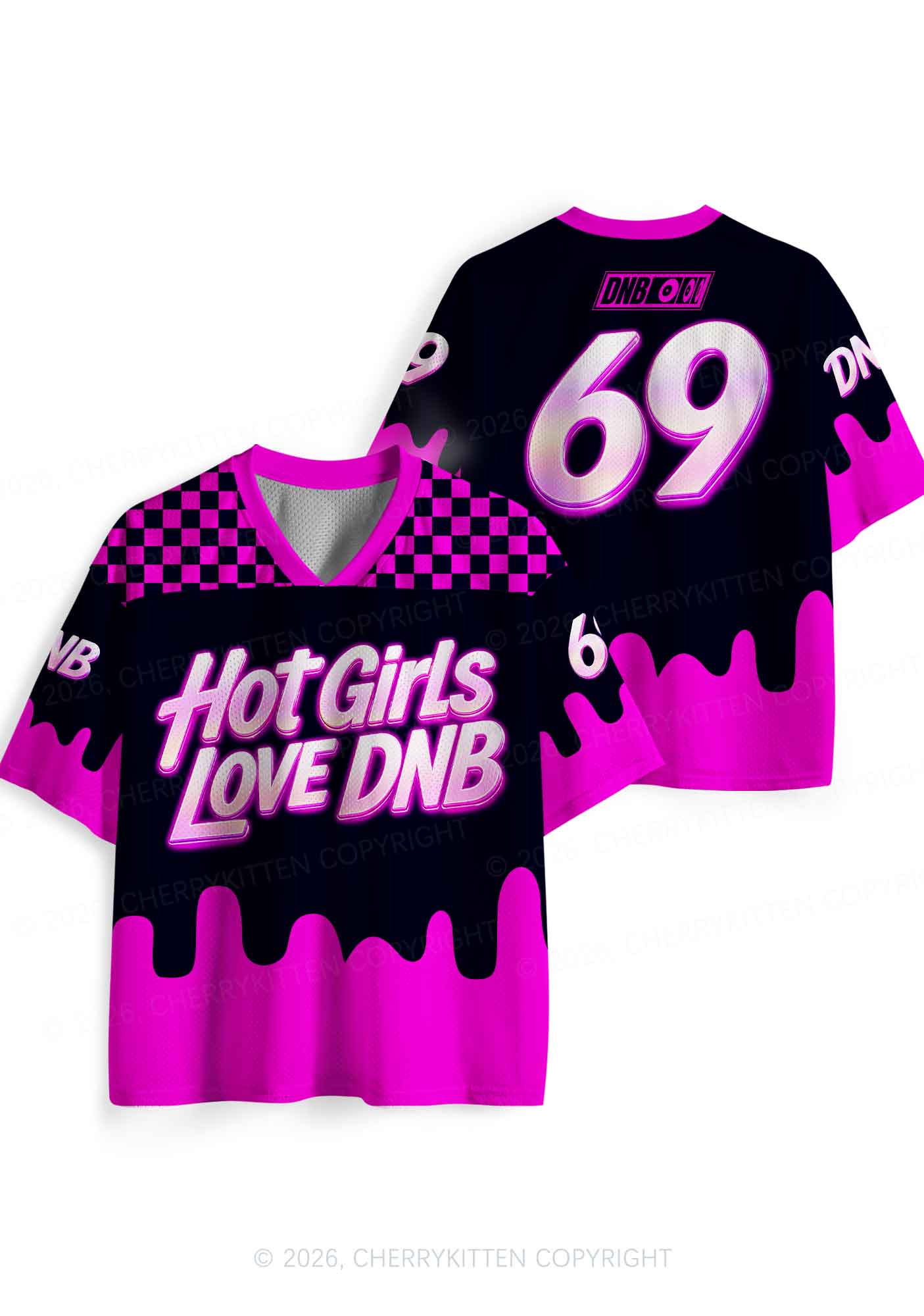 Hot Girls Love DNB Y2K Sport Jersey Shirts Cherrykitten