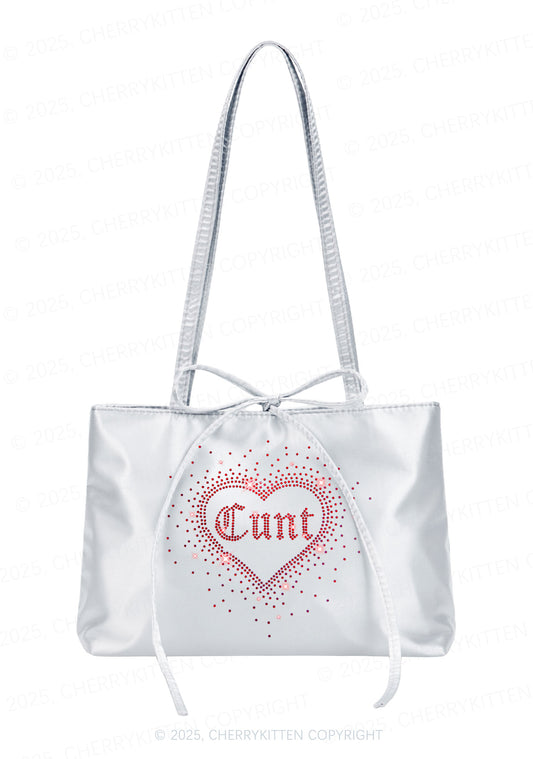 Rhinestone Love Cxxt Y2K Satin Bags Cherrykitten