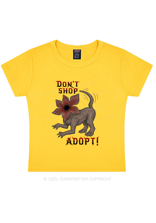 Dont Shop Adopt Y2K Baby Tee Cherrykitten