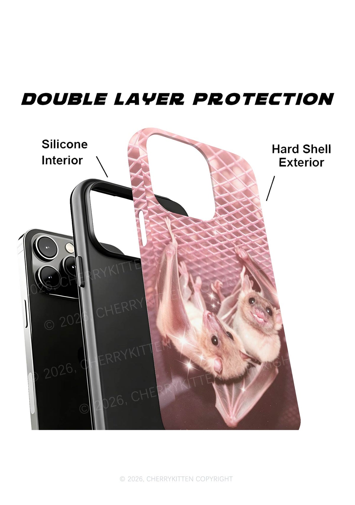 Halloween Two Baby Bats Y2K Phone Case Cherrykitten