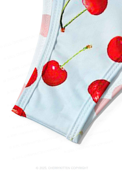Cherry Sky Y2K Print Bikini Set Cherrykitten