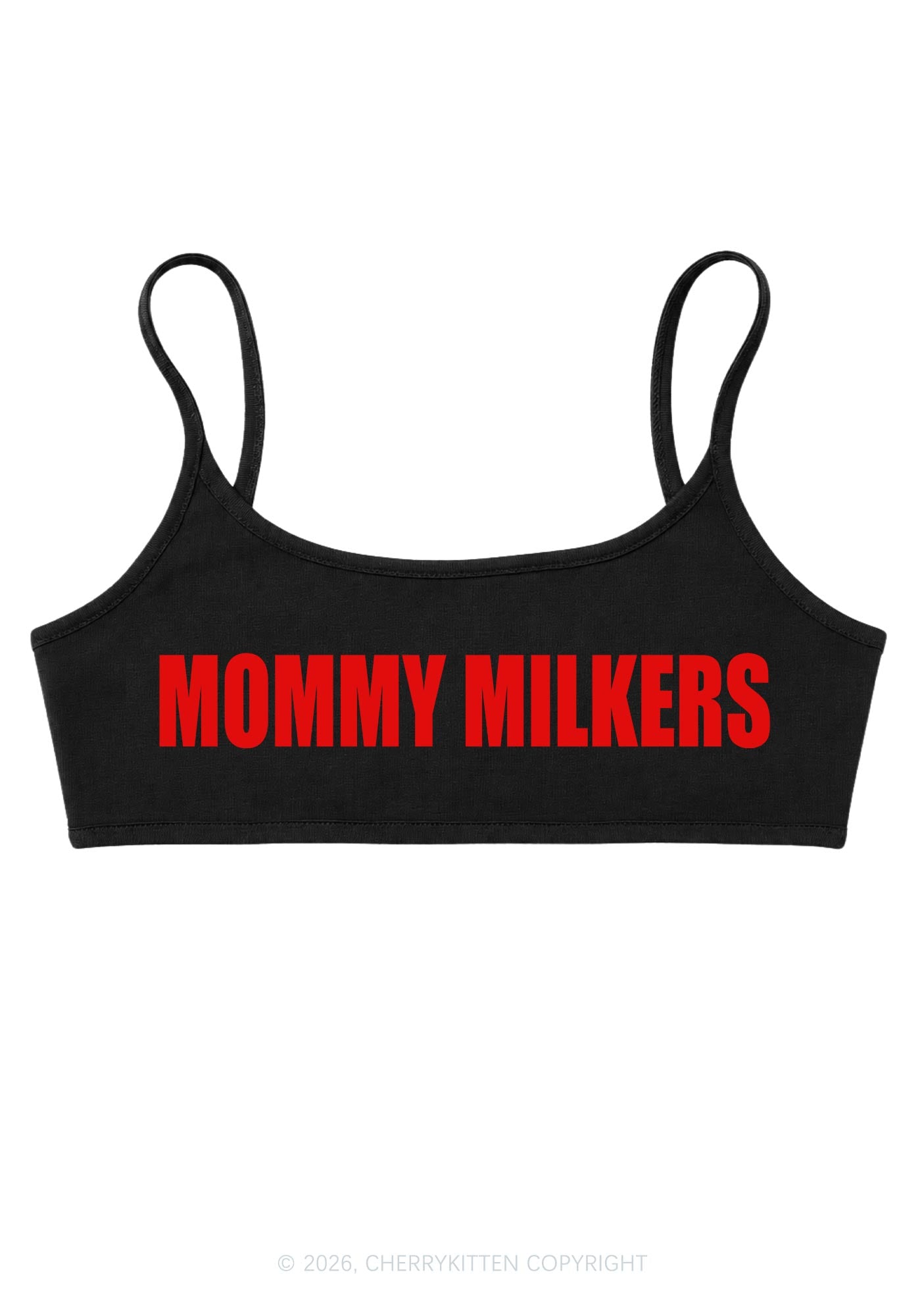 Mommy Milkers Y2K Super Crop Cami Cherrykitten