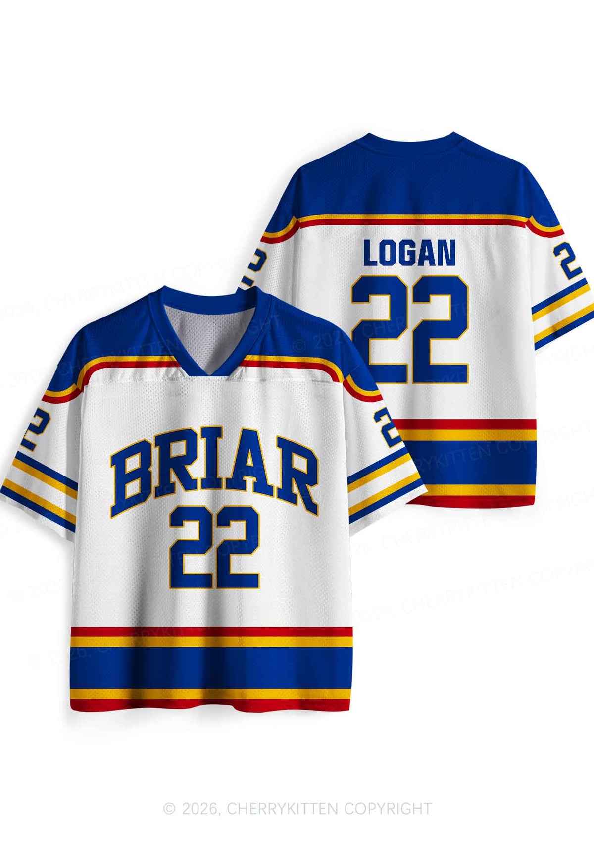 Retro White Hockey Team JL Y2K Sport Jersey Shirts Cherrykitten