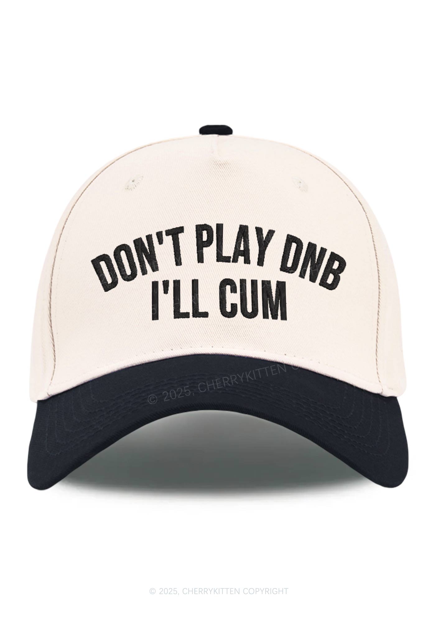 Embroidered Dont Play DNB Y2K Color Block Baseball Cap Cherrykitten