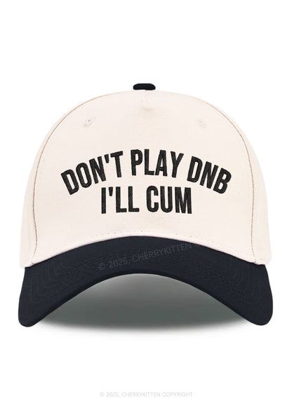 Embroidered Dont Play DNB Y2K Color Block Baseball Cap Cherrykitten