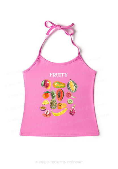 Fruity Pride Y2K Halter Neck Cami Cherrykitten