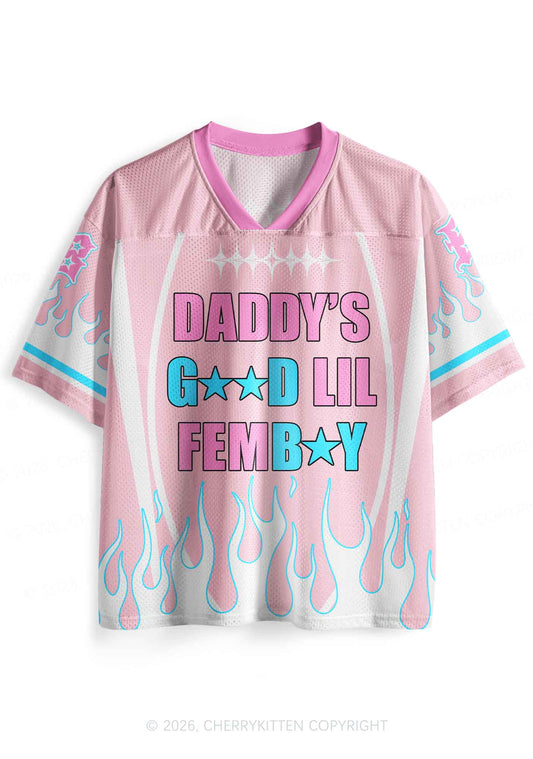 Daddys Good Lil Femboy Pride Y2K Sport Jersey Shirts Cherrykitten