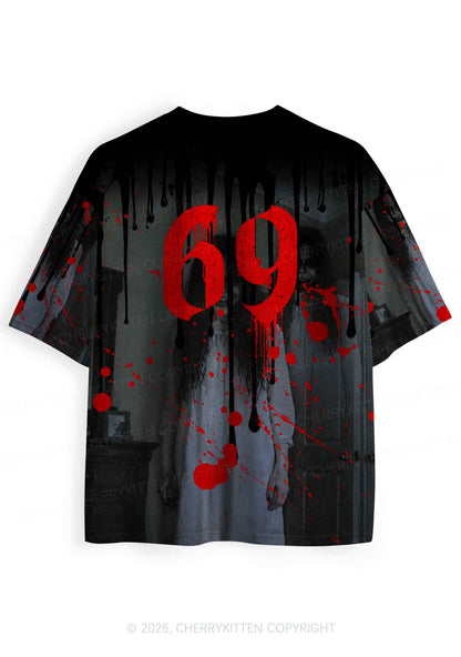 Halloween Choke Demons They Liked Y2K Sport Jersey Shirts Cherrykitten