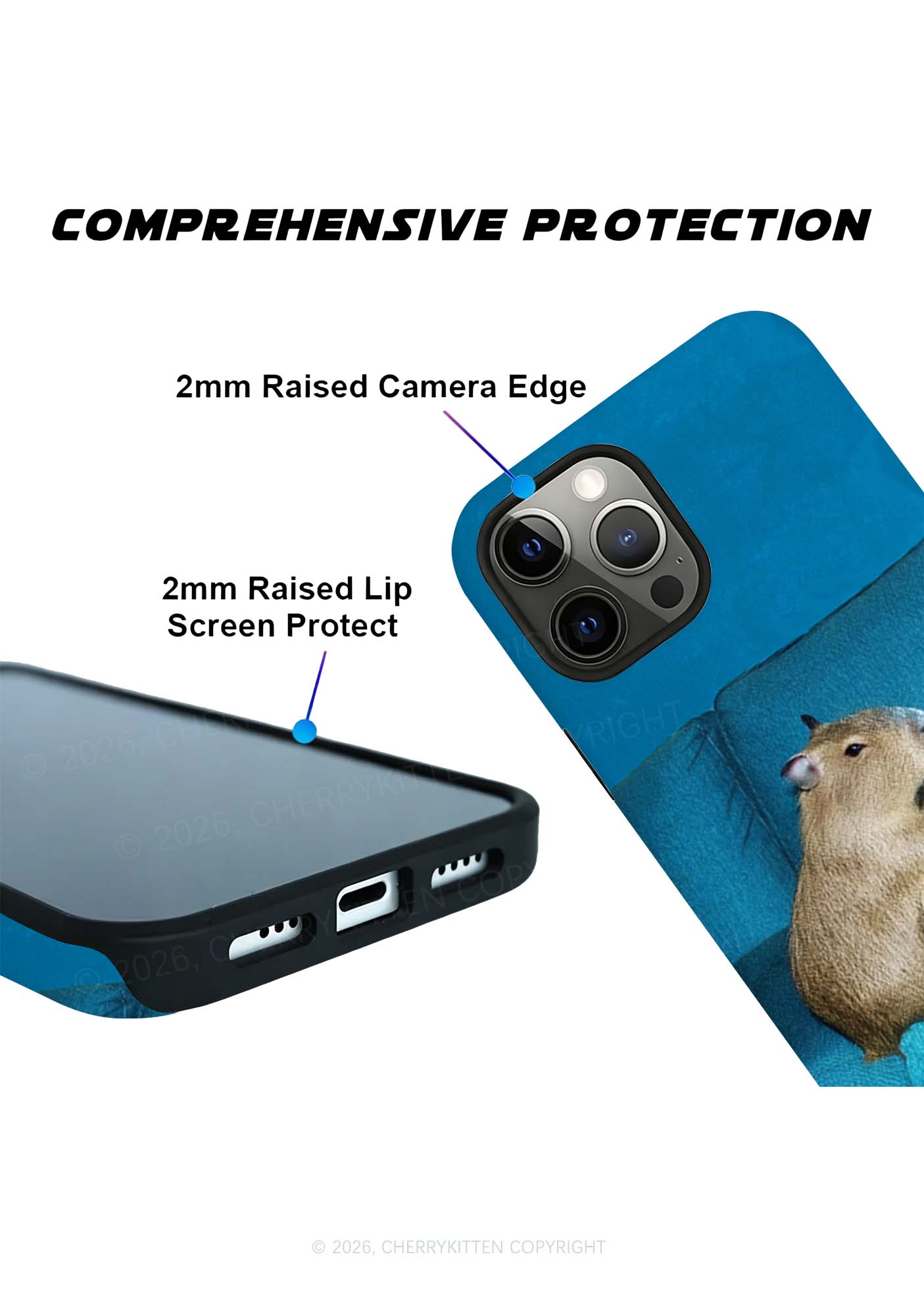 Keyboard Capybara Y2K Phone Case Cherrykitten