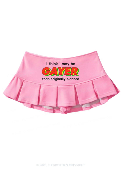 I May Be Gayer Pride Y2K Mini Pleated Skirts Cherrykitten