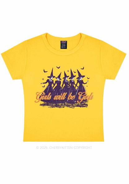 Halloween Witches Will Be Witches Y2K Baby Tee Cherrykitten