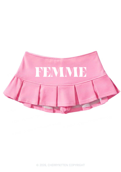 Pink Femme Pride Y2K Mini Pleated Skirts Cherrykitten