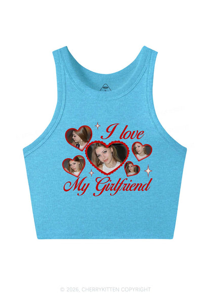 Custom Photo I Love My GF BF Valentine's Day Y2K Crop Tank Top Cherrykitten