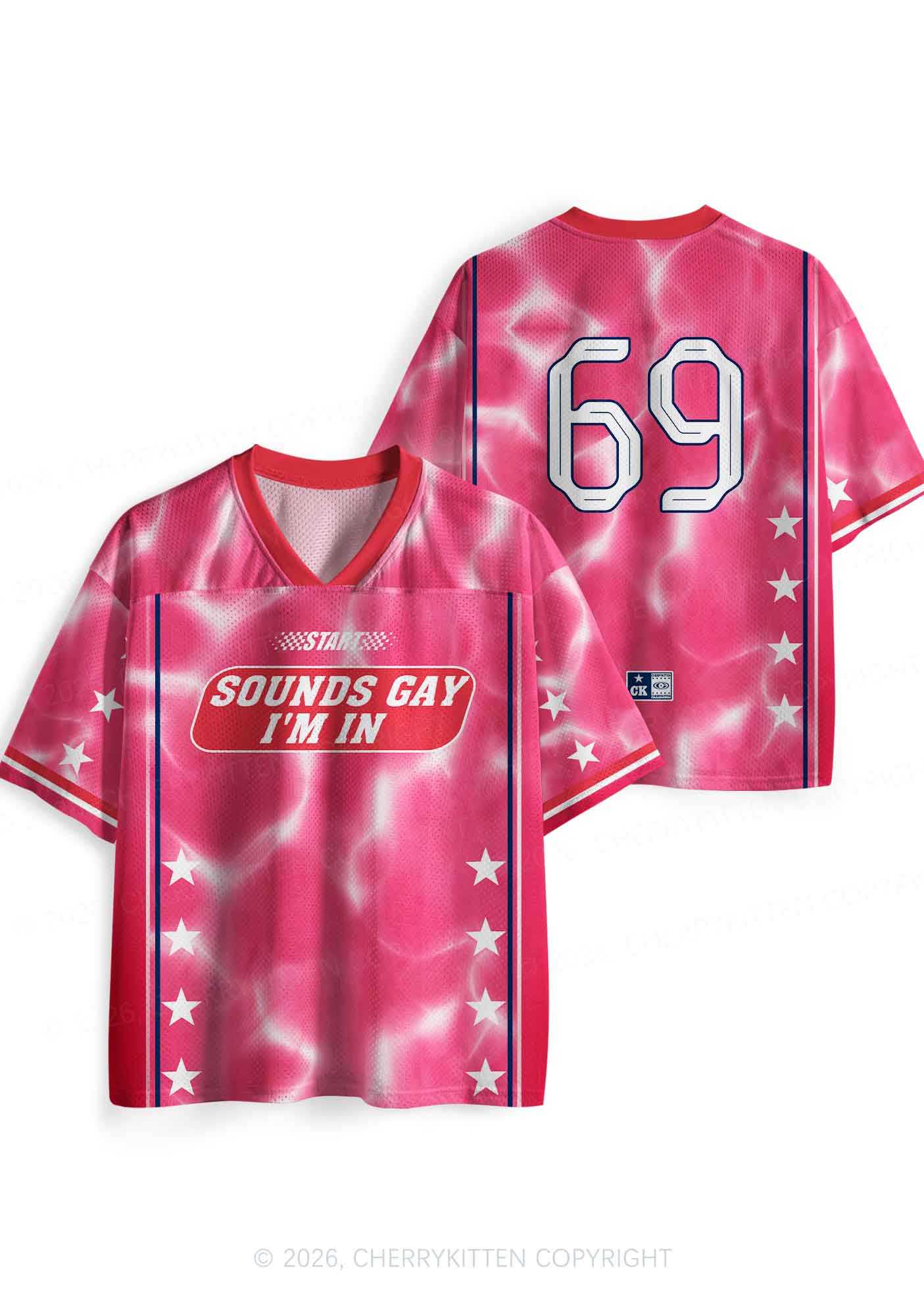 Pink Sounds Gay Im In Pride Y2K Sport Jersey Shirts Cherrykitten