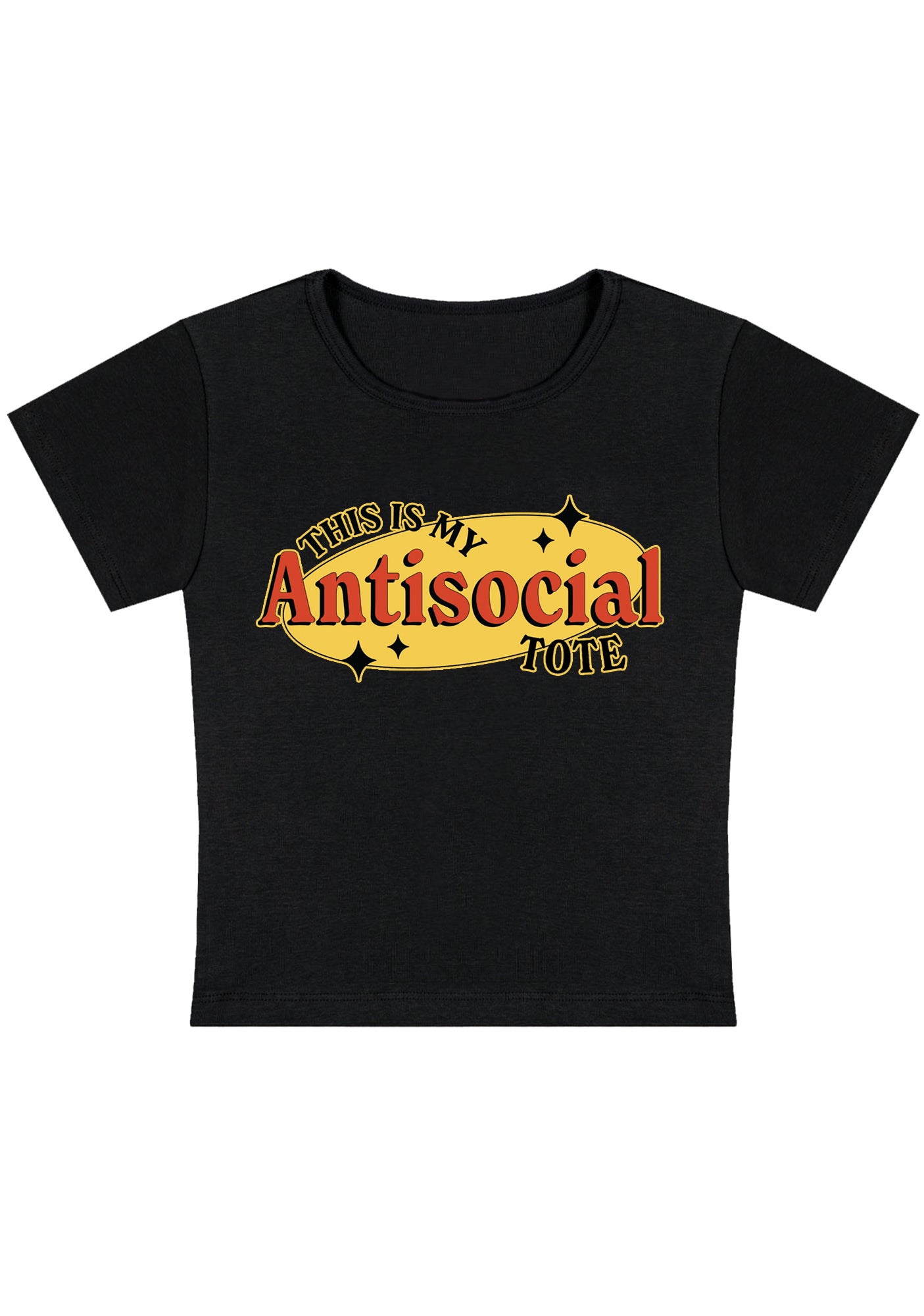 This Is My Antisocial Tote Y2K Baby Tee