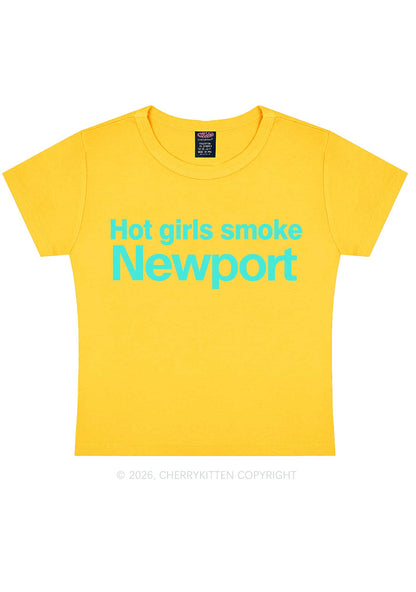 Hot Girls Smoke Y2K Baby Tee Cherrykitten