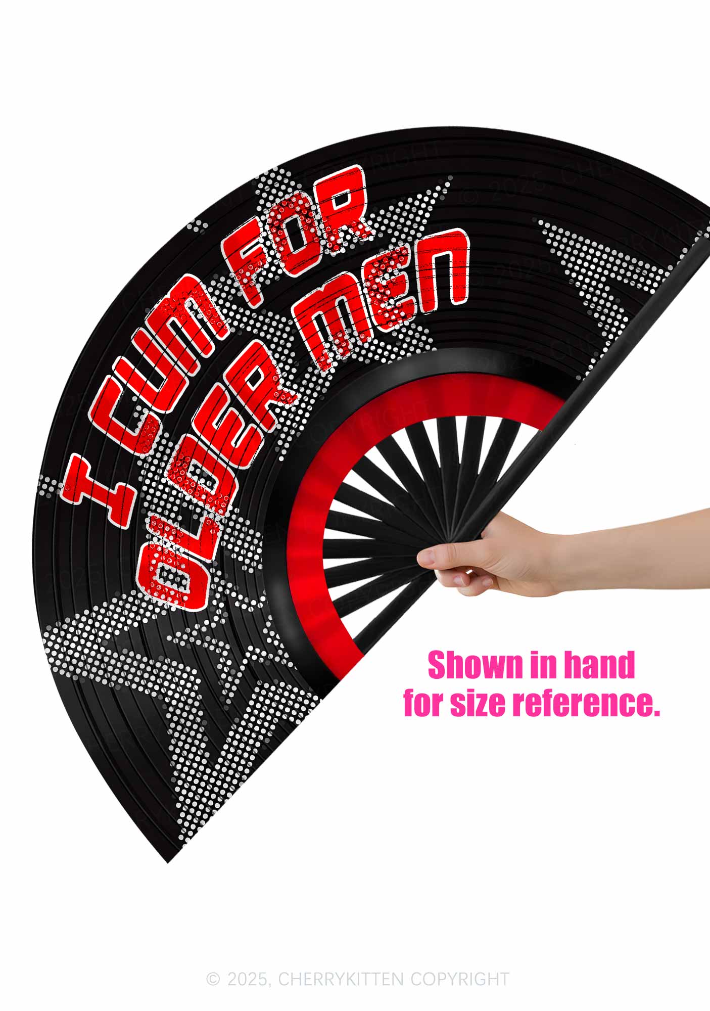 Cxm For Older Men Y2K Rave Hand Fan Cherrykitten
