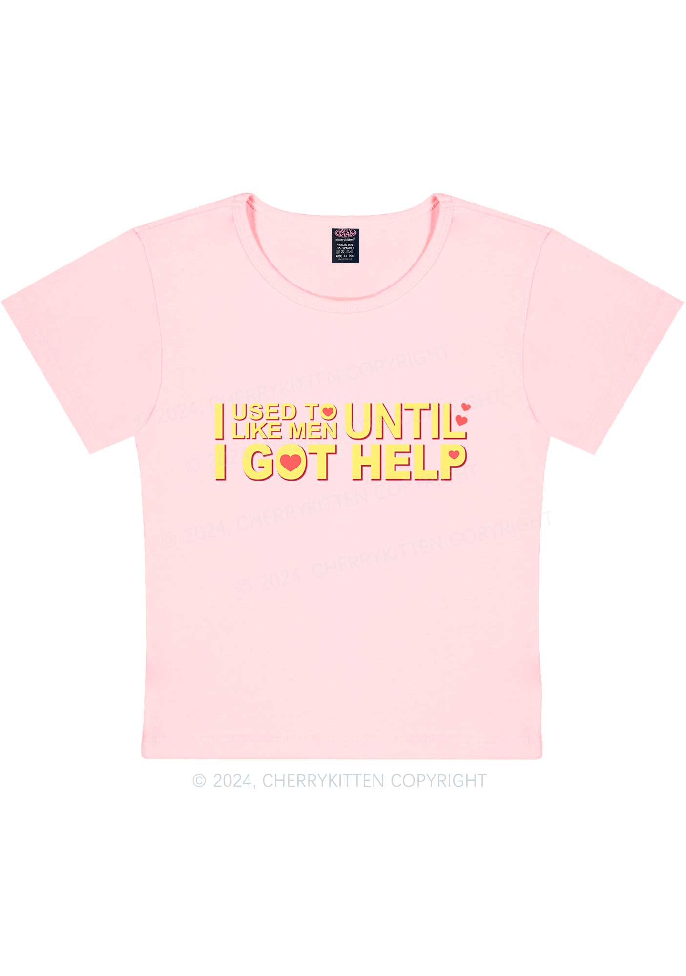 I Used To Like Men Y2K Baby Tee Cherrykitten