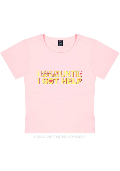 I Used To Like Men Y2K Baby Tee Cherrykitten