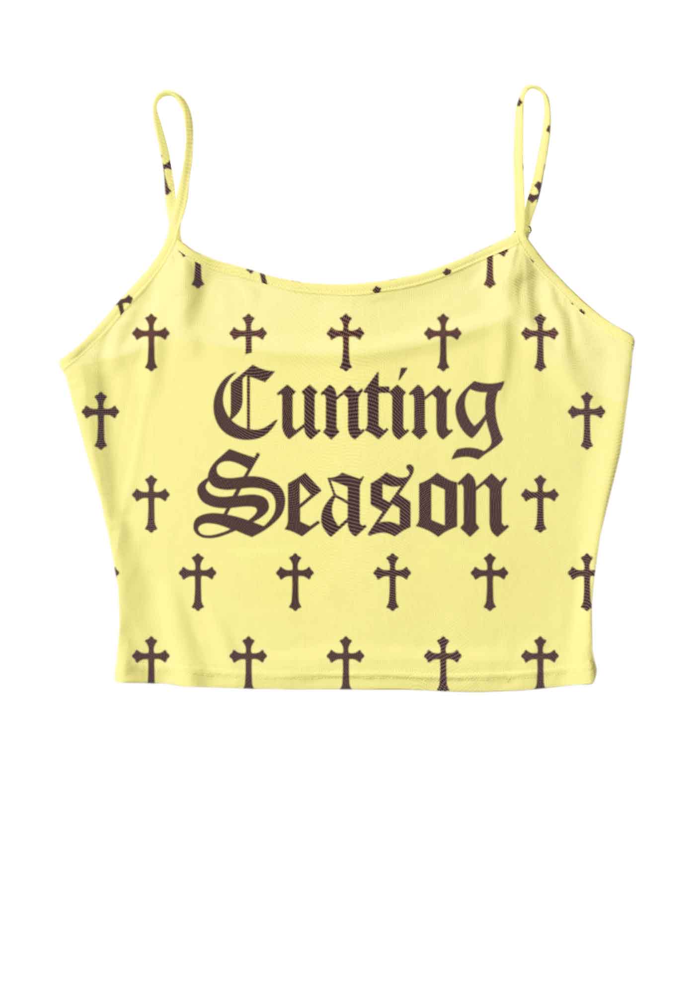 Cunting Season Cross Y2K Mesh Cami Tank Cherrykitten
