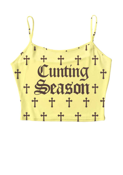 Cunting Season Cross Y2K Mesh Cami Tank Cherrykitten