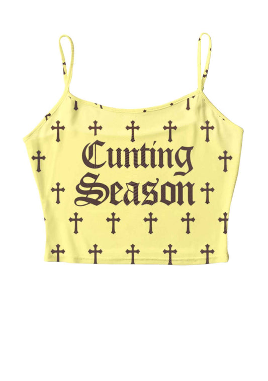 Cunting Season Cross Y2K Mesh Cami Tank Cherrykitten