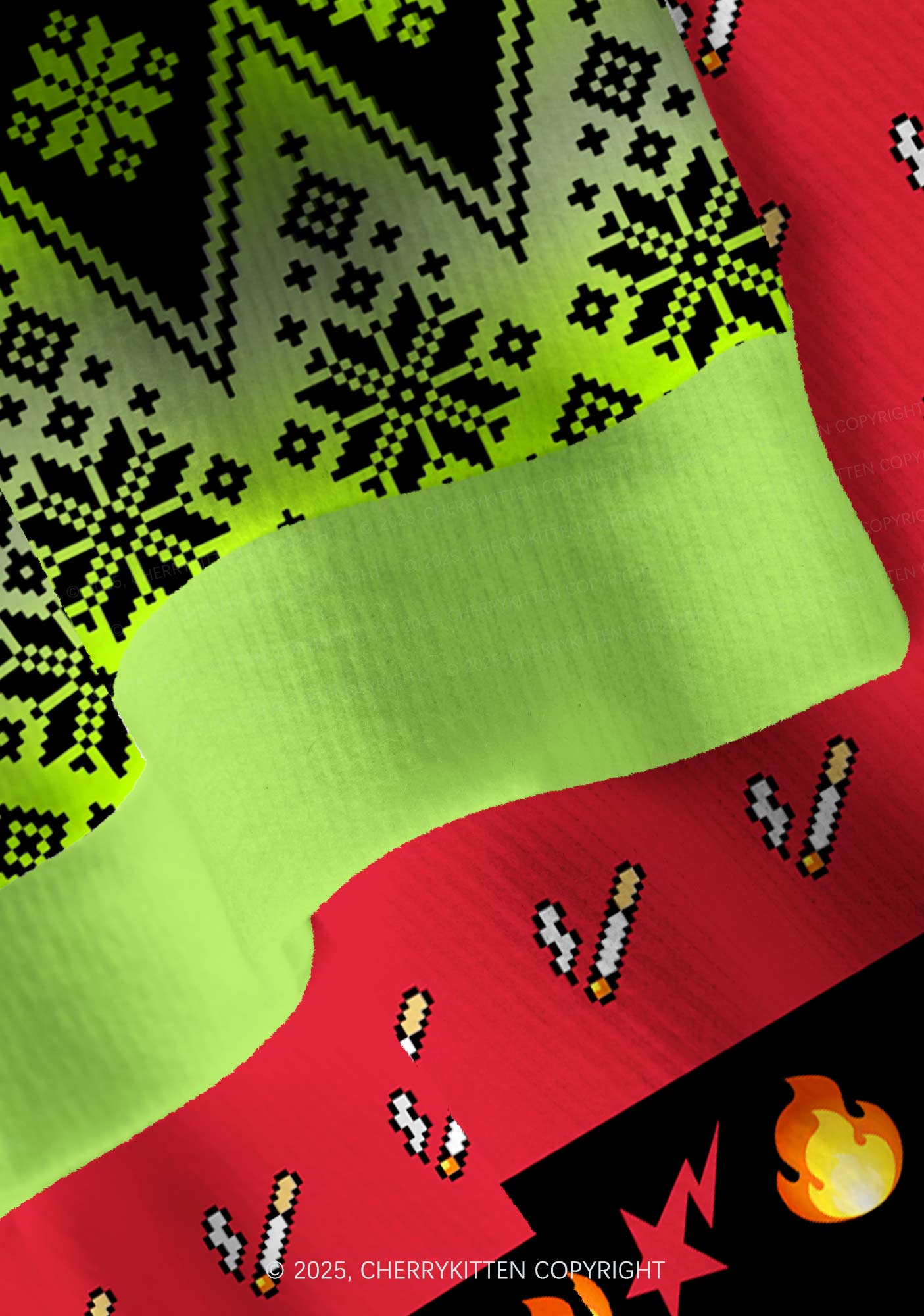 Which One Stole Lighter Y2K Christmas Cardigan Knit Sweatshirt Cherrykitten