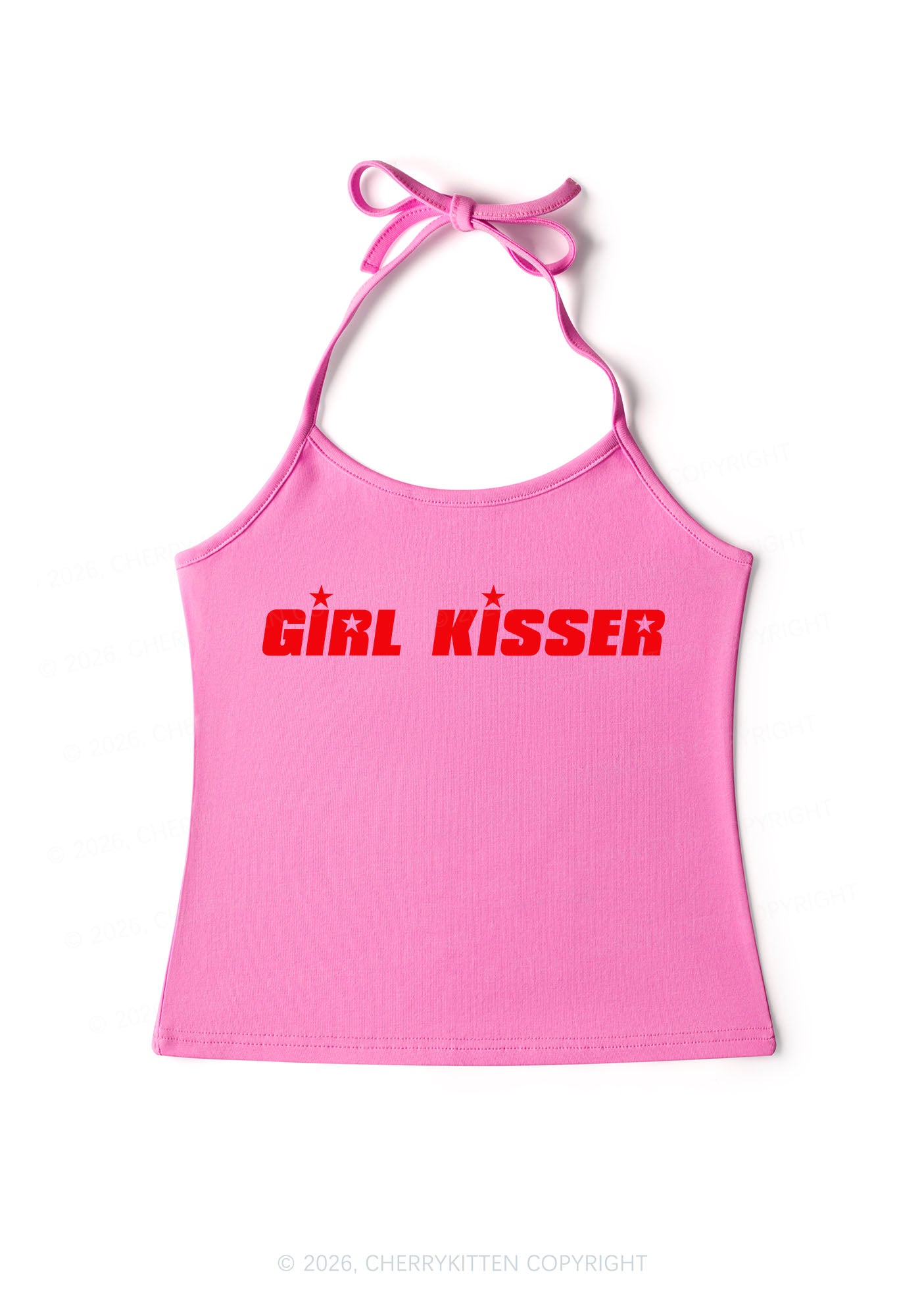 Girl Kisser Star Pride Y2K Halter Neck Cami Cherrykitten