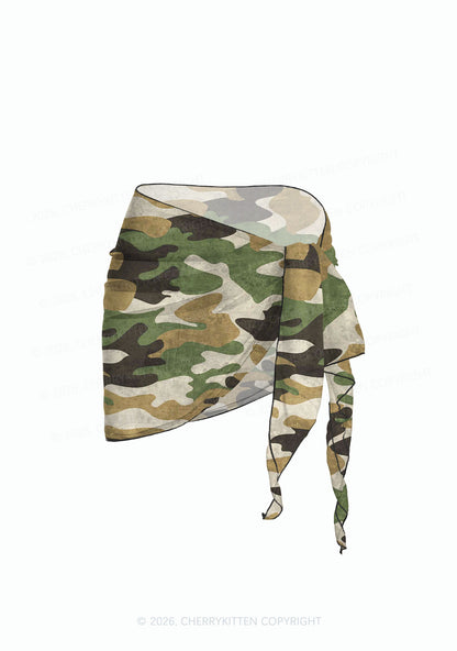 Camouflage Pattern Y2K Print Bikini Set Cherrykitten