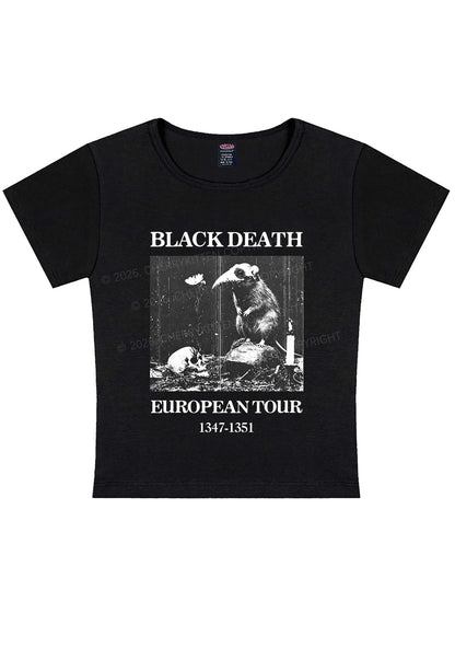 Halloween Skeleton Plague Doctor Rat Y2K Baby Tee Cherrykitten