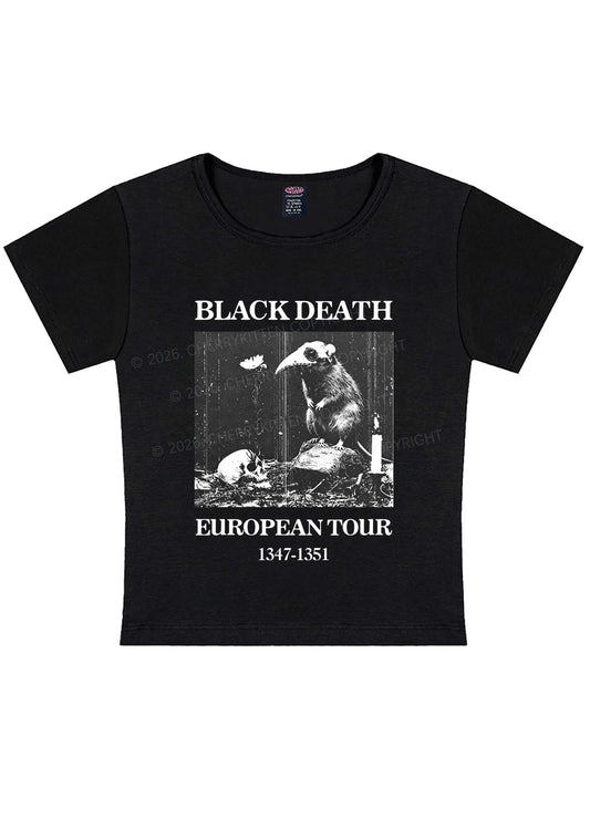 Halloween Skeleton Plague Doctor Rat Y2K Baby Tee Cherrykitten