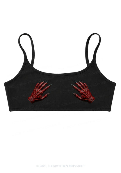 Satan Hands Y2K Super Crop Cami Cherrykitten
