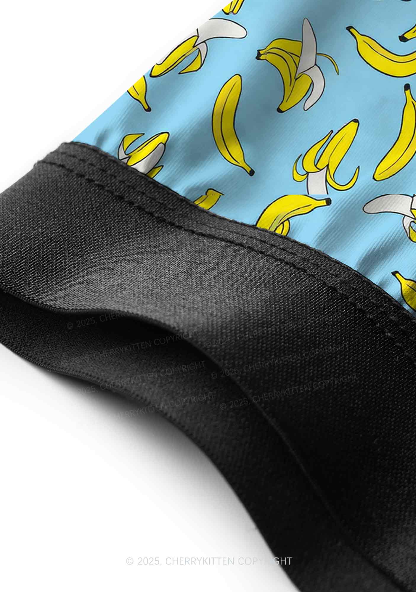 Blue Banana Y2K Print Men Boxer Briefs Cherrykitten
