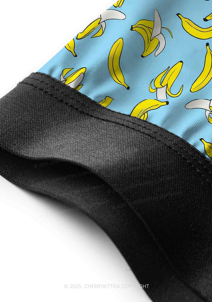 Blue Banana Y2K Print Men Boxer Briefs Cherrykitten