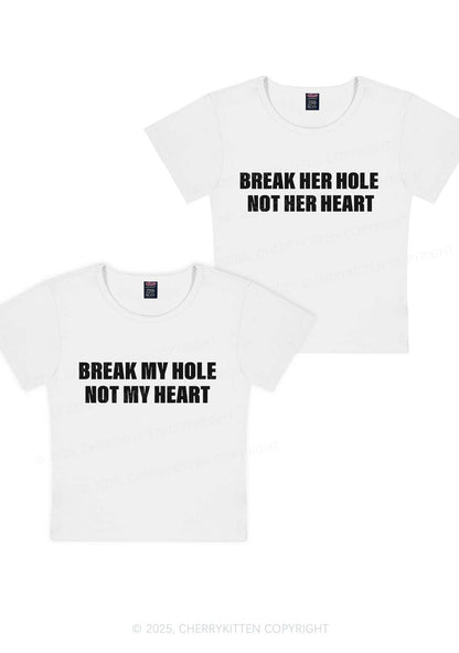 Break Hole Not Heart Y2K Valentine's Day Baby Tee Cherrykitten
