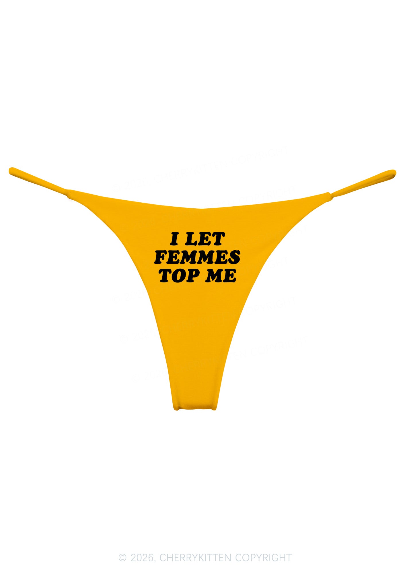 I Let Femmes Top Me Pride Y2K Bikini String Thong Cherrykitten