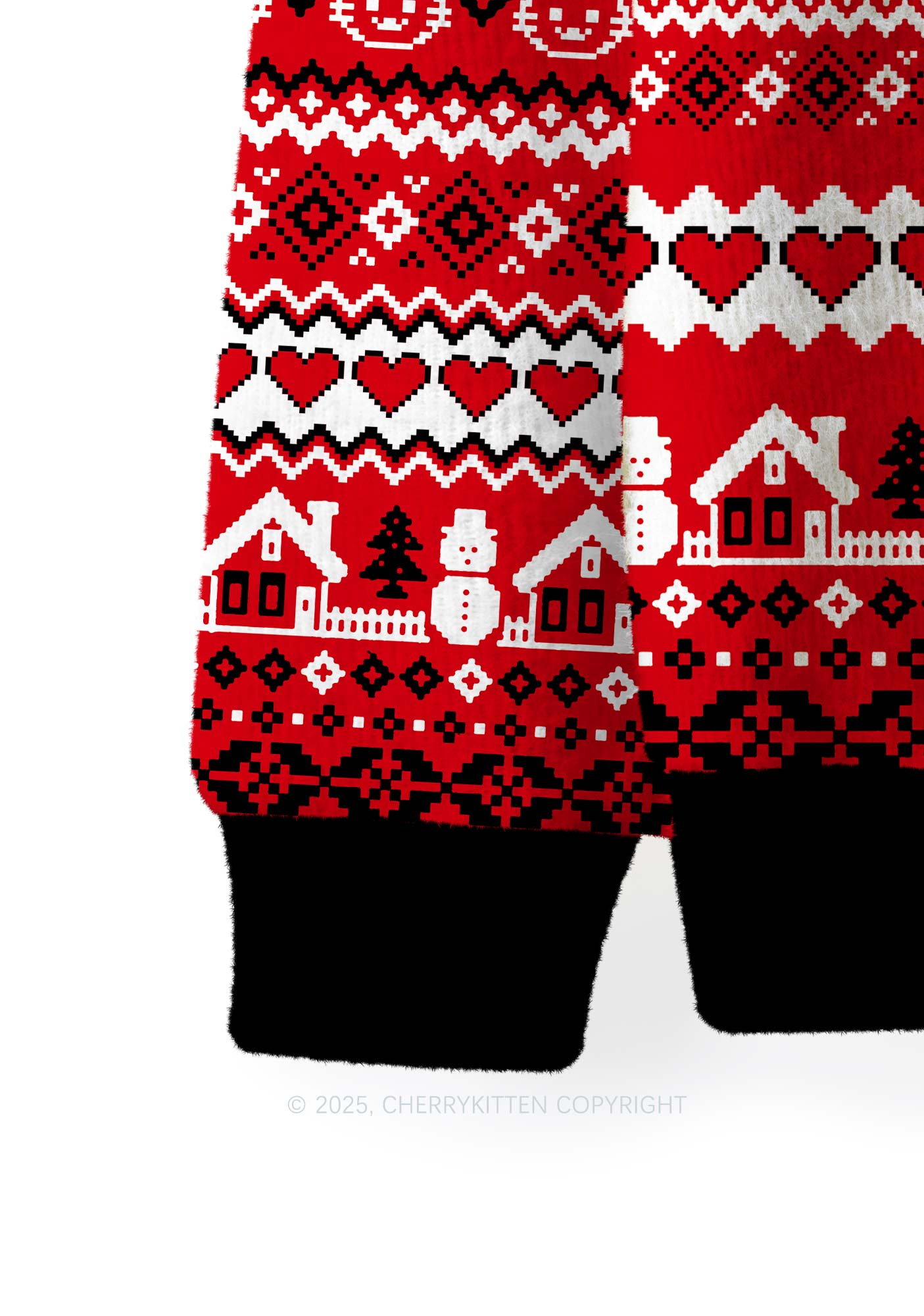 Great Mental Health Puxxy Y2K Christmas Knit Sweatshirt Cherrykitten