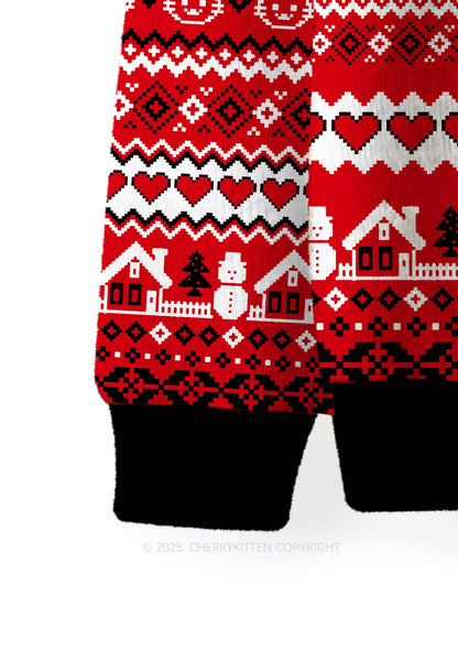 Great Mental Health Puxxy Y2K Christmas Knit Sweatshirt Cherrykitten