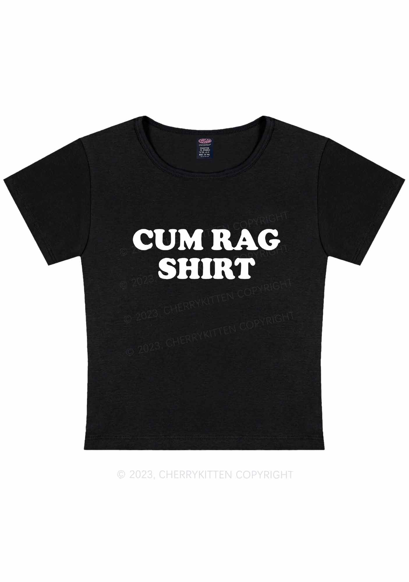 Curvy Rag Shirt Y2K Baby Tee Cherrykitten