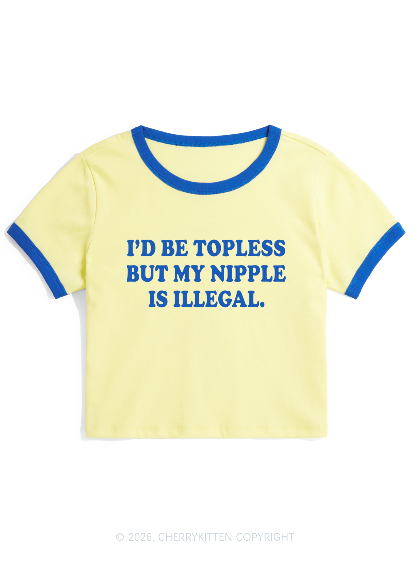 My Nxpple Is Illegal Y2K Ringer Tee Cherrykitten