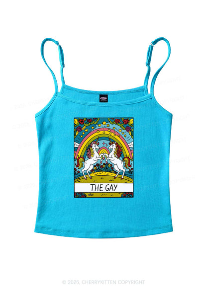 The Gay Unicorn Pride Y2K Spaghetti Strap Cami Cherrykitten