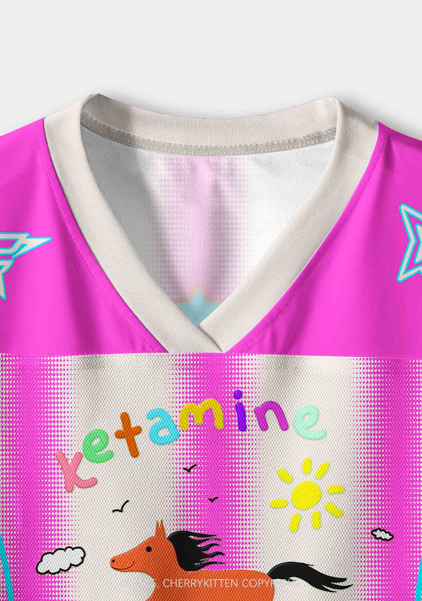 Custom Orange Pony Y2K Crop Sport Jersey Shirts Cherrykitten