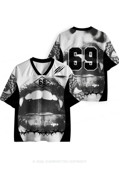 Halloween Vampire Lips Y2K Sport Jersey Shirts Cherrykitten