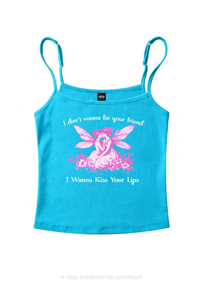 I Wanna Kiss Your Lips Pride Y2K Spaghetti Strap Cami Cherrykitten