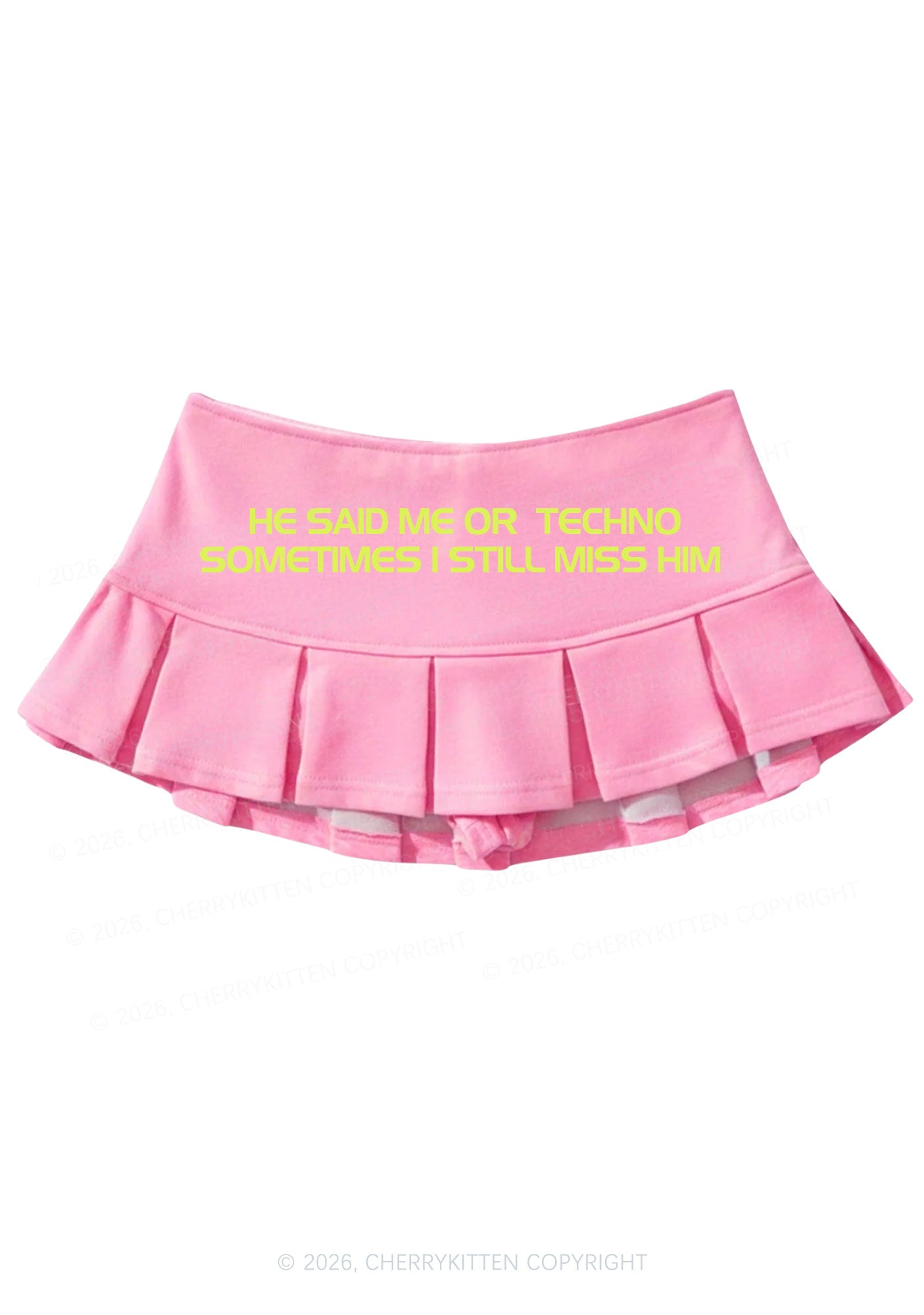 Me Or Techno Y2K Mini Pleated Skirts Cherrykitten