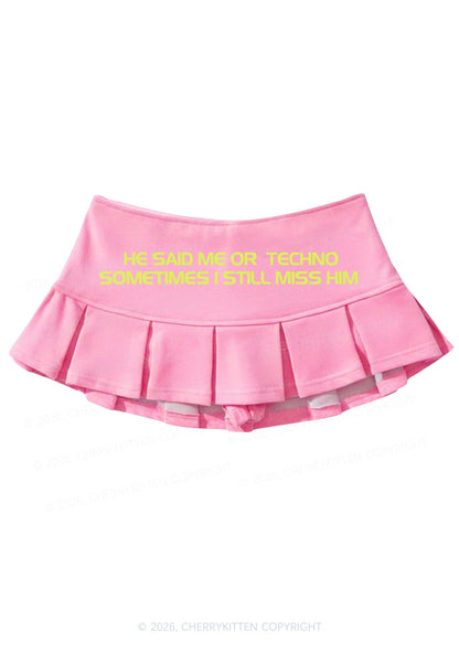 Me Or Techno Y2K Mini Pleated Skirts Cherrykitten