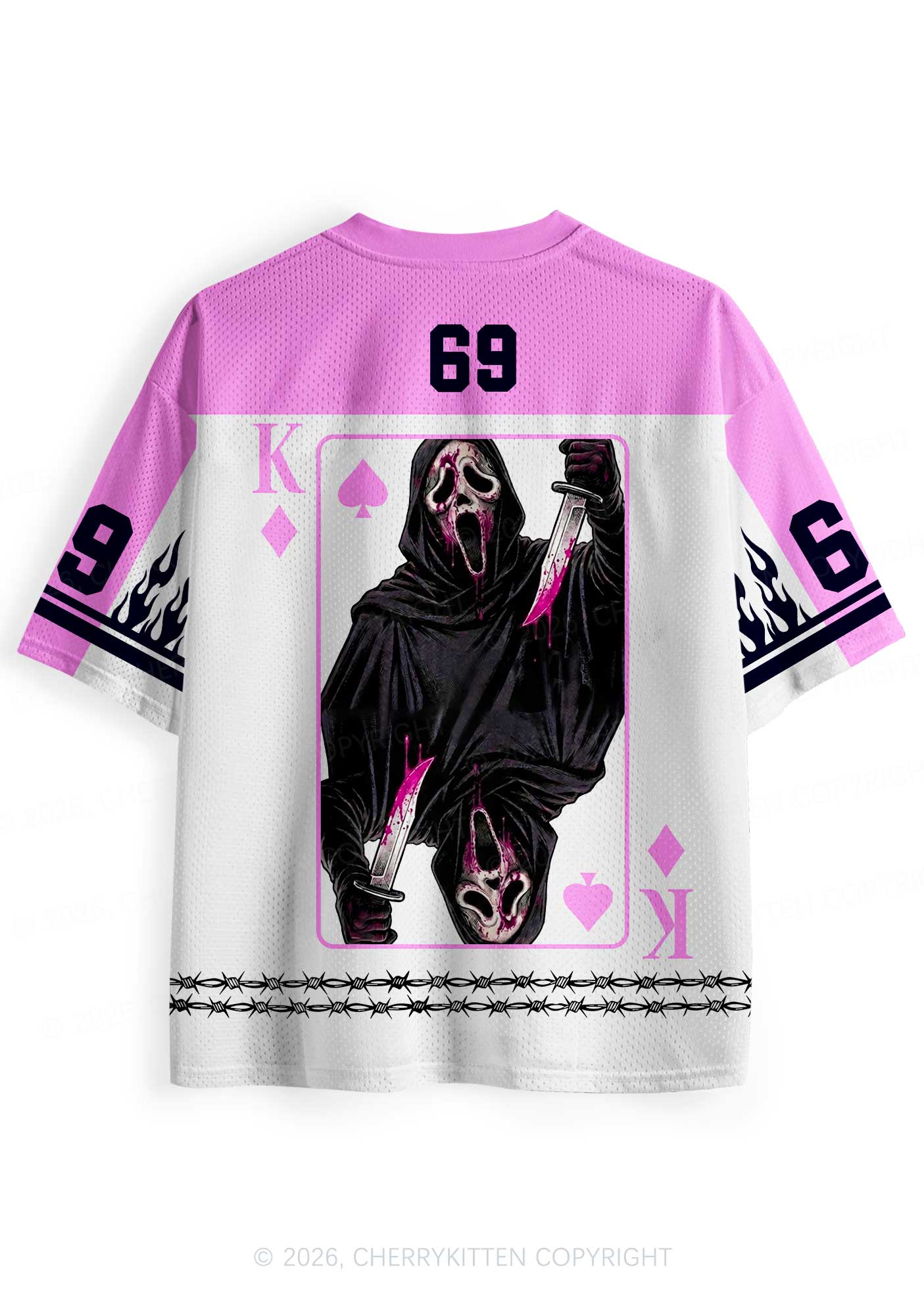 Halloween Knife Ghost Y2K Sport Jersey Shirts Cherrykitten